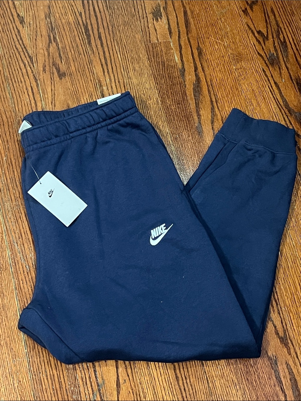 Nike Navy Blue Joggers with White Swoosh Men’s